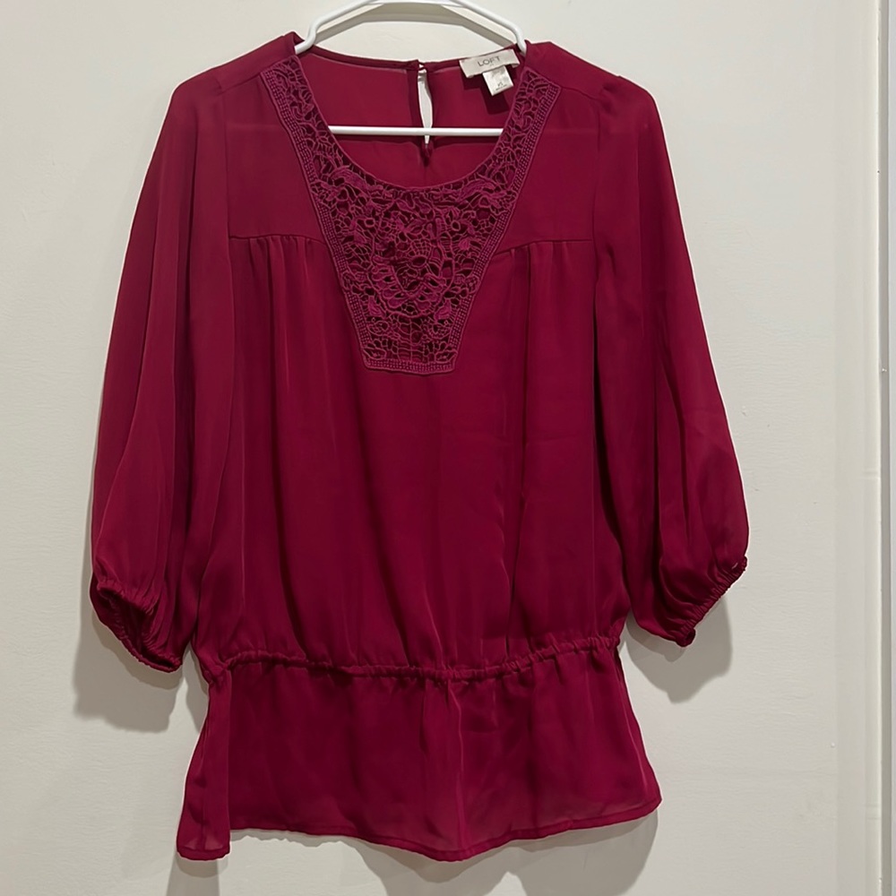 Loft 3/4 sleeve blouse